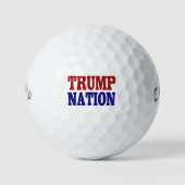 Trump Nation red blue Golf Balls Golfballen (Voorkant)