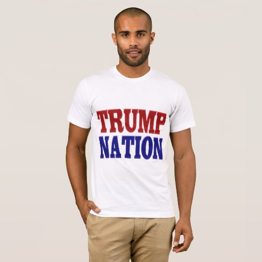 Trump Nation red blue T-shirt (Voorkant volledig)