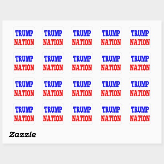 TRUMP NATION Square Sticker (Vel)