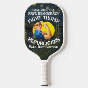 Trump Naz! Republikeinse Partij Stem Democratisch Pickleball Paddle