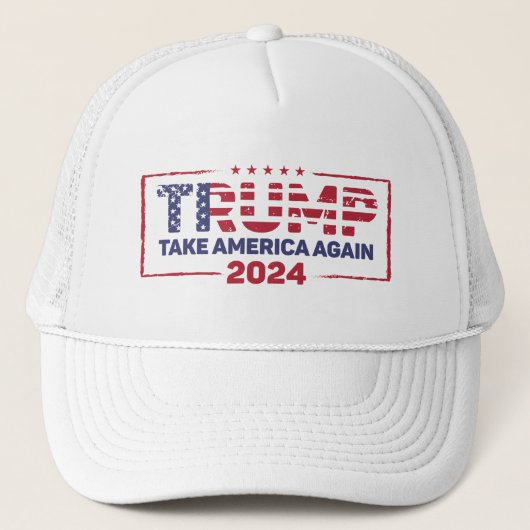 Trump - Neem Amerika opnieuw 2024 Trucker Pet (Voorkant)
