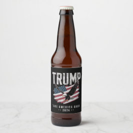 Trump Neem Amerika Terug 2024 Verkiezing Vintage Bier Etiket