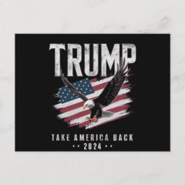 Trump Neem Amerika Terug 2024 Verkiezing Vintage Briefkaart