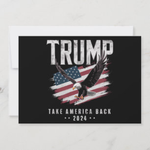 Trump Neem Amerika Terug 2024 Verkiezing Vintage Kaart