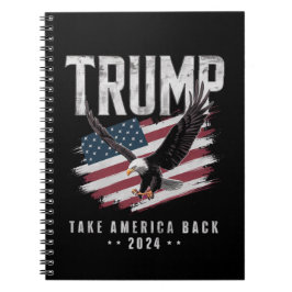 Trump Neem Amerika Terug 2024 Verkiezing Vintage Notitieboek