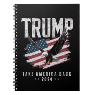 Trump Neem Amerika Terug 2024 Verkiezing Vintage Notitieboek