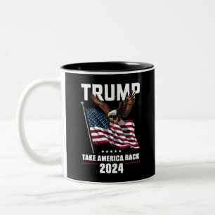Trump Neem Amerika Terug Amerikaanse Verkiezing 20 Tweekleurige Koffiemok