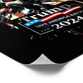 Trump neemt Amerika terug 2024 Eagle Amerikaanse v Poster (Hoek)