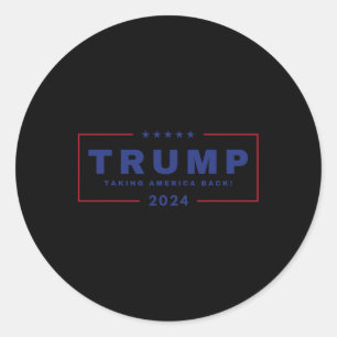 Trump neemt Amerika terug 4 juli 2024 US Maga Ronde Sticker