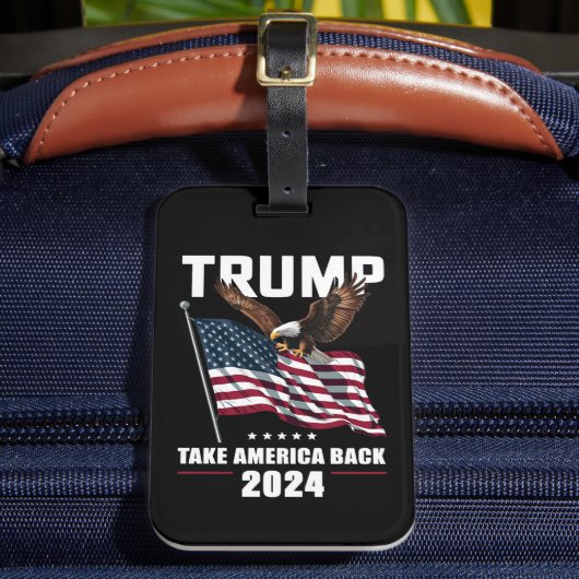Trump neemt Amerika terug Amerikaanse verkiezingen Bagagelabel (Voorkant Insitu 2)