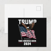Trump neemt Amerika terug Amerikaanse verkiezingen Briefkaart (Voorkant / Achterkant)