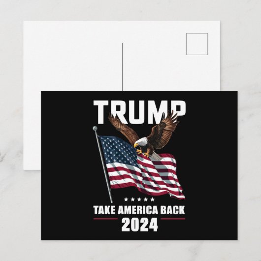 Trump neemt Amerika terug Amerikaanse verkiezingen Briefkaart (Voorkant / Achterkant)