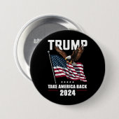 Trump neemt Amerika terug Amerikaanse verkiezingen Ronde Button 7,6 Cm (Voorkant /achterkant)