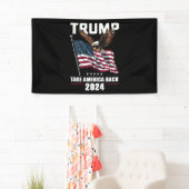 Trump neemt Amerika terug Amerikaanse verkiezingen Spandoek (Insitu)