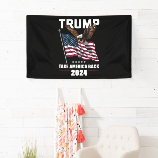Trump neemt Amerika terug Amerikaanse verkiezingen Spandoek (Insitu)