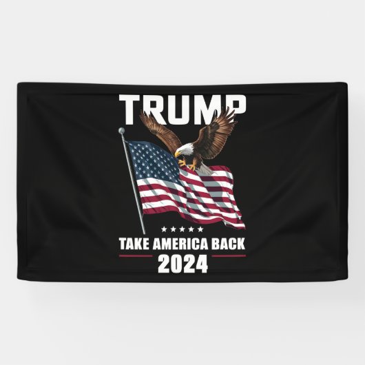 Trump neemt Amerika terug Amerikaanse verkiezingen Spandoek (Horizontaal)