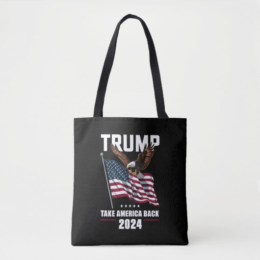 Trump neemt Amerika terug Amerikaanse verkiezingen Tote Bag (Voorkant)