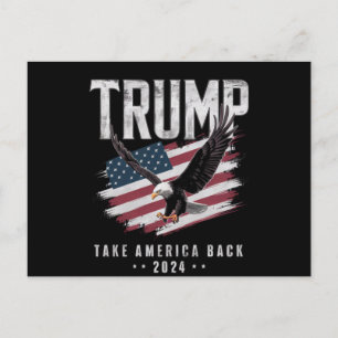 Trump neemt Amerika terug Vintage 2024 Briefkaart