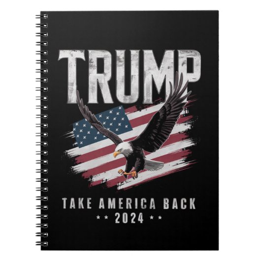 Trump neemt Amerika terug Vintage 2024 Notitieboek (Voorkant)