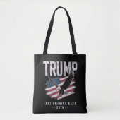 Trump neemt Amerika terug Vintage 2024 Tote Bag (Voorkant)