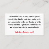 Trump neemt Amerika weer terug Contactkaartje (Achterkant)