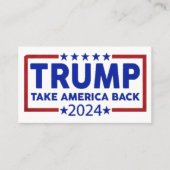 Trump neemt Amerika weer terug Contactkaartje (Voorkant)
