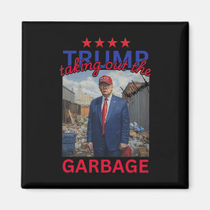 Trump neemt de Garbyge 2024 Grappige Trump weg Magneet