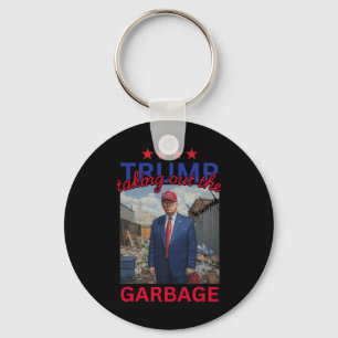 Trump neemt de Garbyge 2024 Grappige Trump weg Sleutelhanger