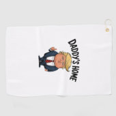 Trump neemt het huis van papa terug golfhanddoek (Horizontaal)