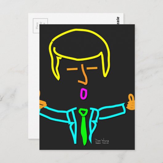 Trump Neon Briefkaart (Voorkant / Achterkant)