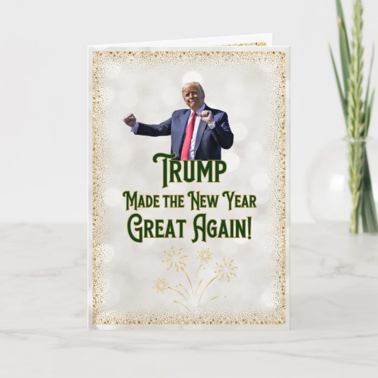 Trump New Year's Card | Funny Trump Card Kaart (Voorkant)