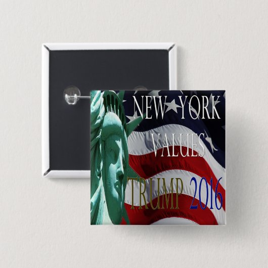 TRUMP NEW YORK VALUES 2016 Button (Voorkant /achterkant)