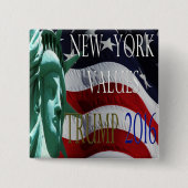 TRUMP NEW YORK VALUES 2016 Button (Voorkant)