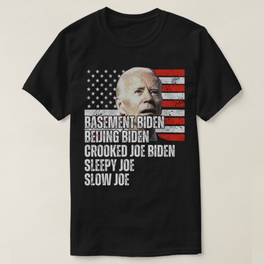Trump Nicknames voor Biden T-shirt (Design voorkant)
