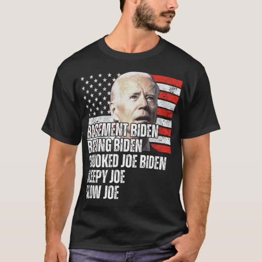 Trump Nicknames voor Biden T-shirt (Voorkant)