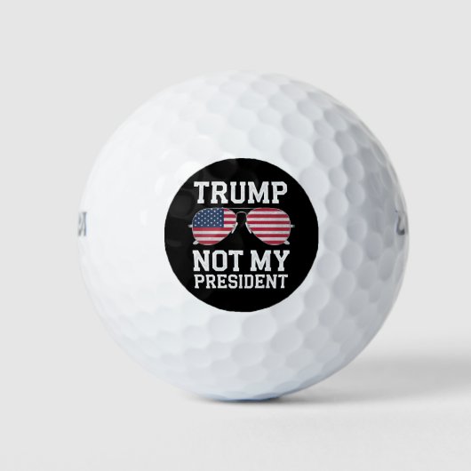 Trump Niet Mijn President Anti Trump Golfballen (Voorkant)