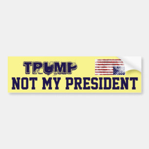 Trump. Niet mijn President" met vlag in nood Bumpersticker
