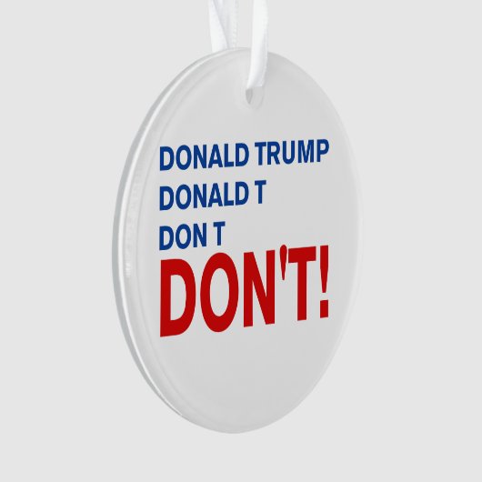 Trump niet ornament (voorkant)