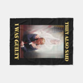 Trump niet schuldig Jezus Christus Patriot bidden  Fleece Deken (Voorkant (Horizontaal))