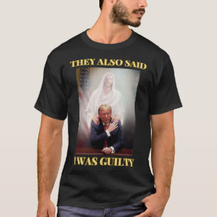 Trump niet schuldig Jezus Christus Patriot bidden  T-shirt