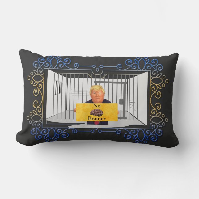 Trump No Brainer Lumbar Pillow Kussen (Voorkant)