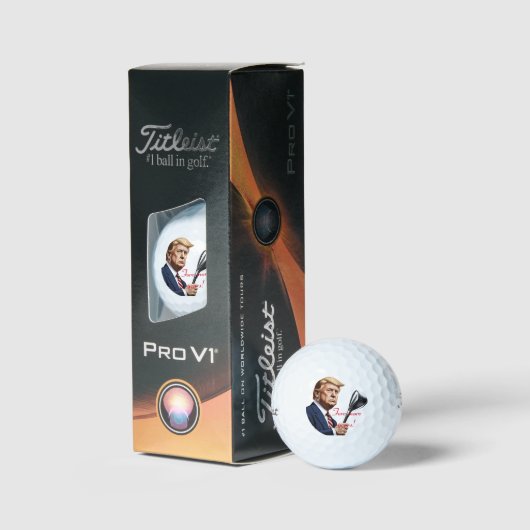 Trump: Nog meer jaren van grootsheid! Golfballen (Verpakking)