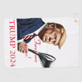 Trump: Nog meer jaren van grootsheid! Golfhanddoek (Horizontaal)