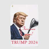 Trump: Nog meer jaren van grootsheid! Golfhanddoek (Voorkant)