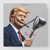 Trump: Nog meer jaren van grootsheid! Vierkante Klok (Voorkant)