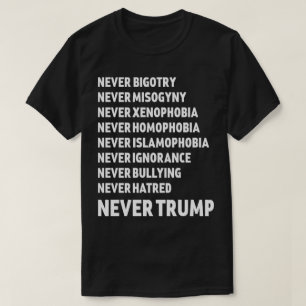 Trump nooit t-shirt