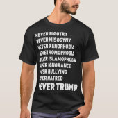Trump nooit t-shirt (Voorkant)