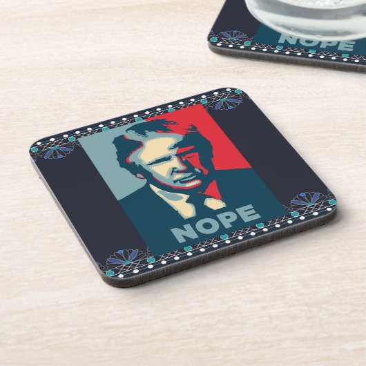 Trump Nope Drank Coaster Bier Onderzetter (Linkerzijde)
