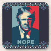 Trump Nope Drank Coaster Bier Onderzetter (Voorkant)