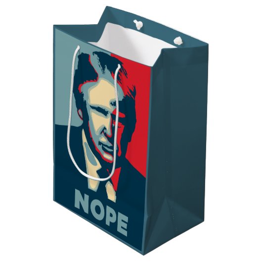 Trump Nope Gift Bag Medium Cadeauzakje (Voorkant Gekanteld)